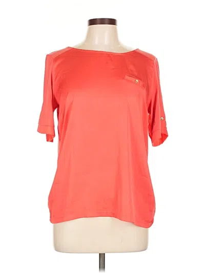Pre-owned The Limited Short Sleeve Top Orange Scoop Neck Tops