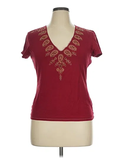 Pre-owned The Limited Short Sleeve T-shirt In Burgundy