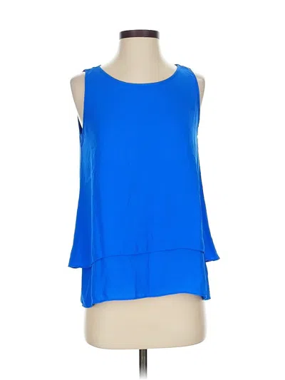 Pre-owned The Limited Sleeveless Blouse In Blue
