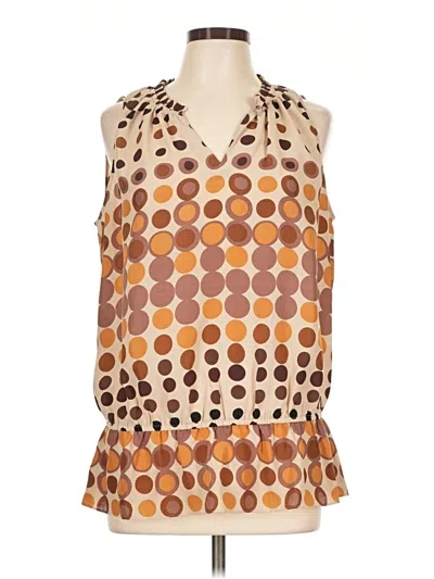 Pre-owned The Limited Sleeveless Blouse In Brown
