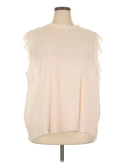 Pre-owned The Limited Sleeveless Blouse In Ivory