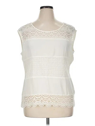 Pre-owned The Limited Sleeveless Blouse In Ivory