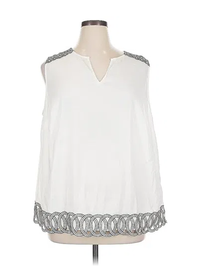 Pre-owned The Limited Sleeveless Blouse In White