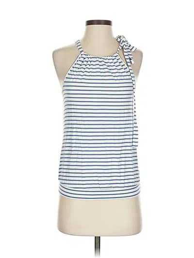 Pre-owned The Limited Sleeveless Top Blue Halter Neckline Tops