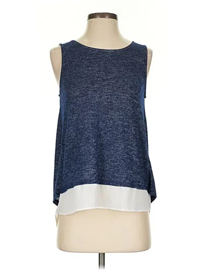 Pre-owned The Limited Sleeveless Top Blue Halter Neckline Tops