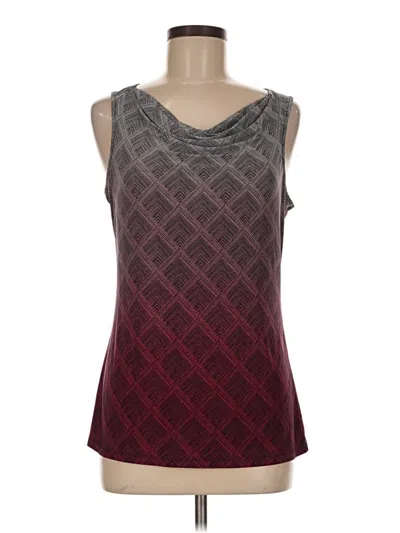 Pre-owned The Limited Sleeveless Top Burgundy Scoop Neck Tops