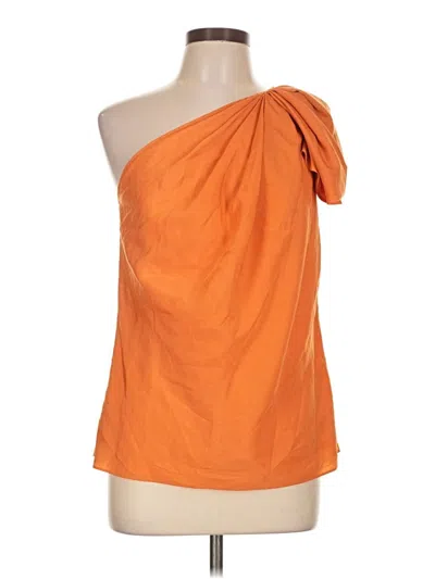 Pre-owned The Limited Sleeveless Top Orange One Shoulder Neckline Tops