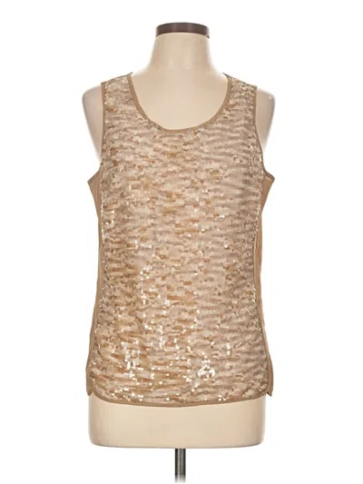 Pre-owned The Limited Tank Top Gold Square Neckline Tops