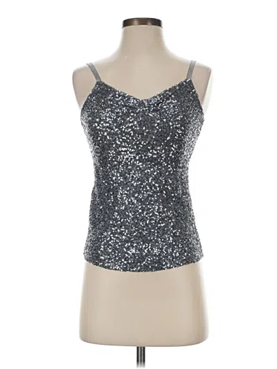Pre-owned The Limited Tank Top Silver Strapless Neckline Tops