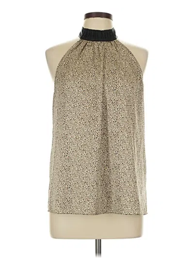 Pre-owned The Limited Tank Top Tan Halter Neckline Tops
