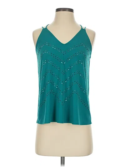 Pre-owned The Limited Tank Top Teal Halter Neckline Tops