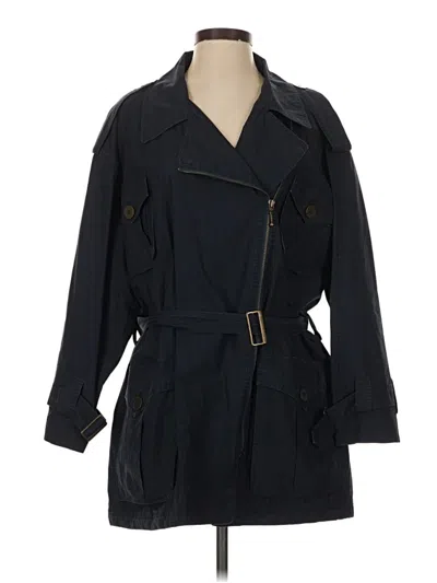 Pre-owned The Limited Trenchcoat In Blue