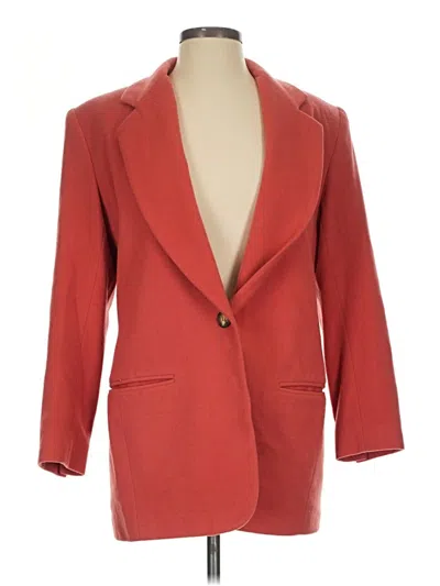 Pre-owned The Limited Wool Blazer Jacket In Red