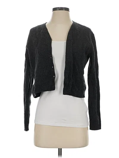 Pre-owned The Limited Wool Cardigan Sweater In Gray