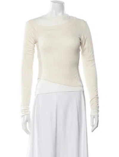 Pre-owned The Line By K Asymmetrical Long Sleeve Top W/ Tags In Neutrals