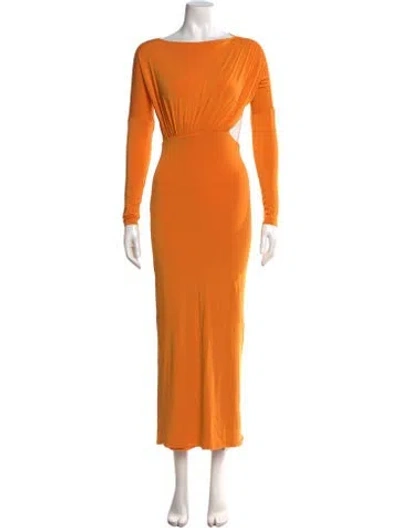 Pre-owned The Line By K Asymmetrical Midi Length Dress In Orange