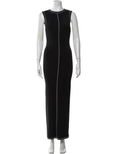 Pre-owned The Line By K Crew Neck Long Dress In Blue