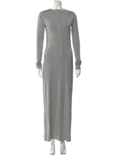 Pre-owned The Line By K Crew Neck Long Dress In Gray
