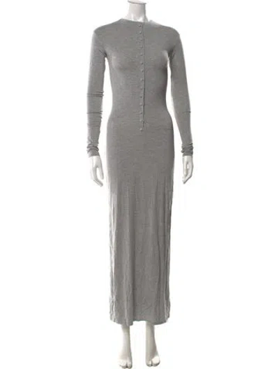 Pre-owned The Line By K Crew Neck Long Dress In Grey