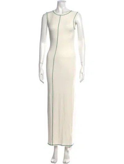 Pre-owned The Line By K Crew Neck Long Dress In Neutrals