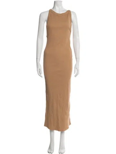 Pre-owned The Line By K Crew Neck Long Dress W/ Tags In Neutrals