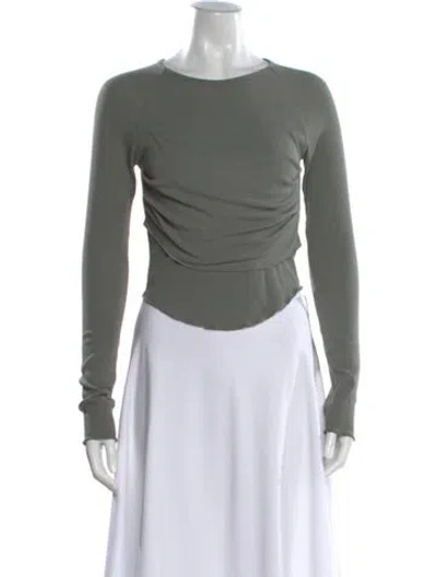 Pre-owned The Line By K Crew Neck Long Sleeve Top In Gray