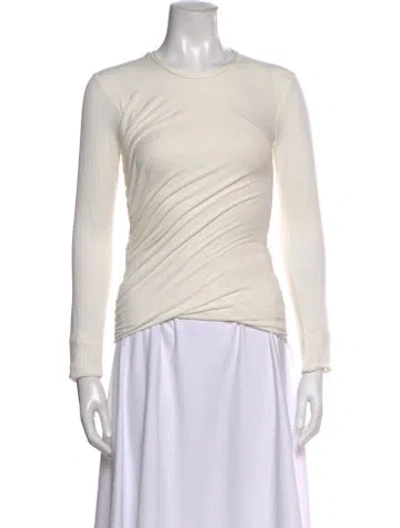 Pre-owned The Line By K Crew Neck Long Sleeve Top In Neutral