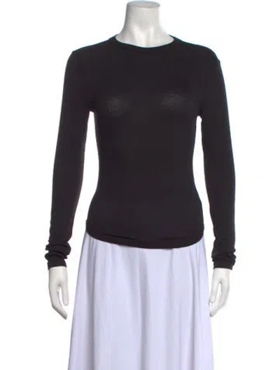 Pre-owned The Line By K Crew Neck Long Sleeve Top W/ Tags In Black