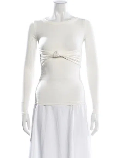Pre-owned The Line By K Crew Neck Long Sleeve Top In White