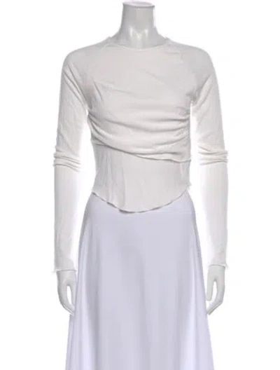 Pre-owned The Line By K Crew Neck Long Sleeve Top In White