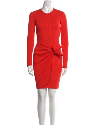 Pre-owned The Line By K Crew Neck Mini Dress In Orange