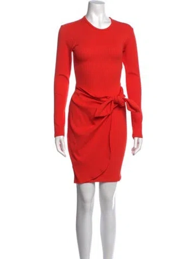 Pre-owned The Line By K Crew Neck Mini Dress In Orange