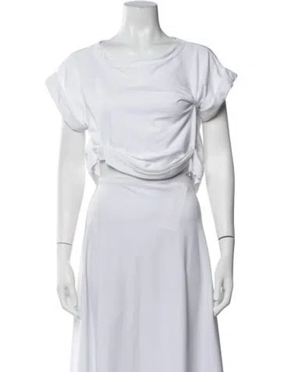 Pre-owned The Line By K Crew Neck Short Sleeve Top In White