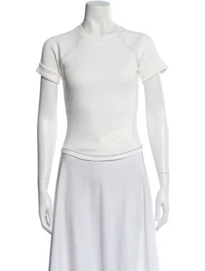 Pre-owned The Line By K Crew Neck Short Sleeve T-shirt In White