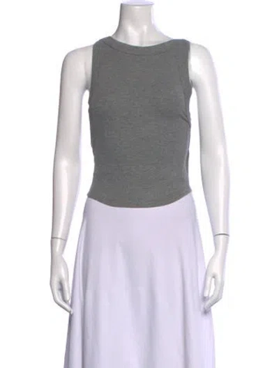 Pre-owned The Line By K Crew Neck Sleeveless Crop Top W/ Tags In White