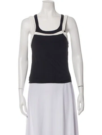 Pre-owned The Line By K Crew Neck Sleeveless Top In Black