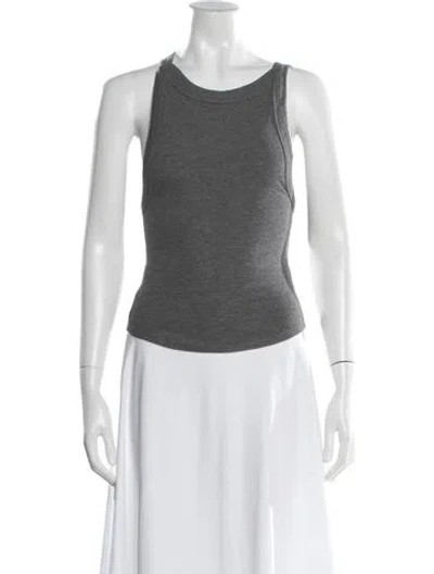 Pre-owned The Line By K Crew Neck Sleeveless Top In Gray