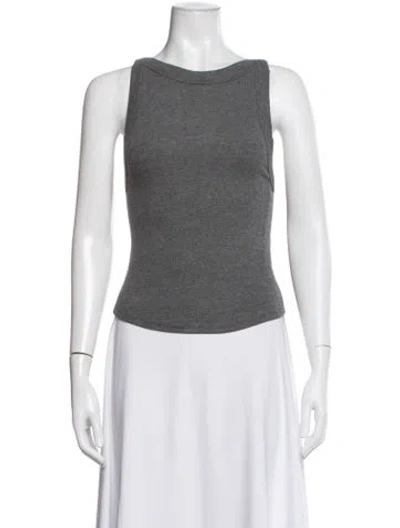Pre-owned The Line By K Crew Neck Sleeveless Top In Gray