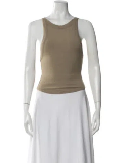 Pre-owned The Line By K Crew Neck Sleeveless Top In Green