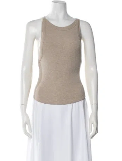 Pre-owned The Line By K Crew Neck Sleeveless Top In Neutral