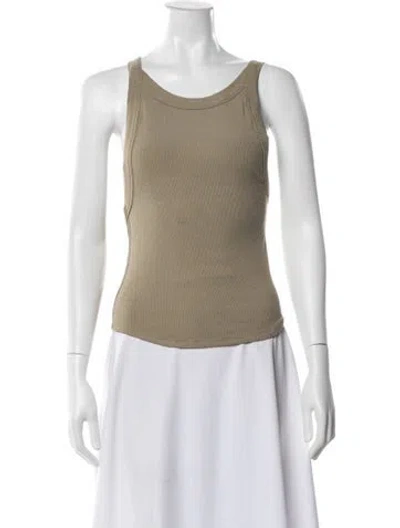 Pre-owned The Line By K Crew Neck Sleeveless Top In Neutrals
