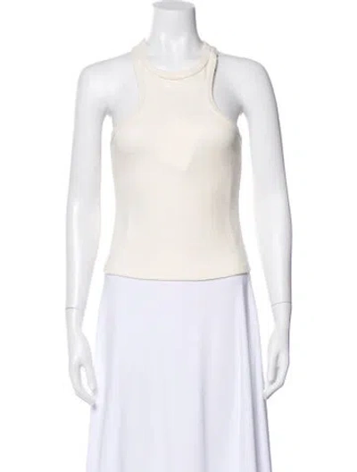 Pre-owned The Line By K Crew Neck Sleeveless Top W/ Tags In White