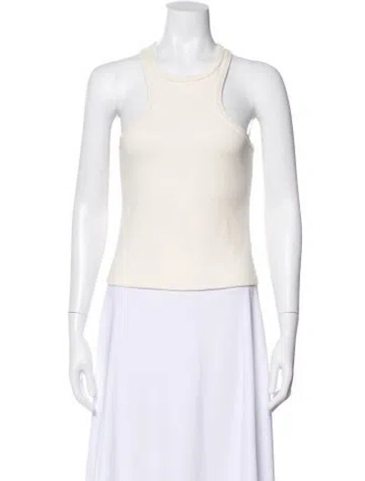 Pre-owned The Line By K Crew Neck Sleeveless Top W/ Tags In White