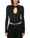 The Line By K Demi Keyhole Top In Black