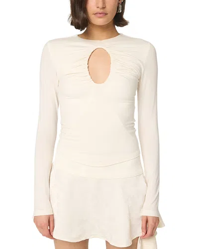 The Line By K Demi Keyhole Top In White