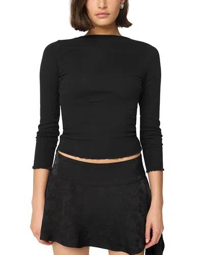 The Line By K Elvie Three Quarter Sleeve Top In Black