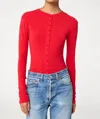 The Line By K Greta Bodysuit In Red In Red