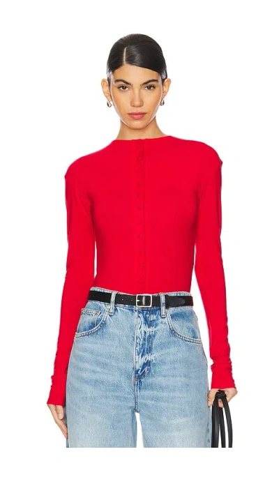 The Line By K Greta Bodysuit In Red