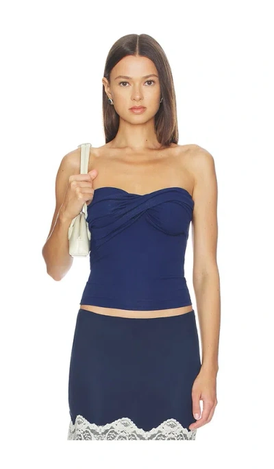 The Line By K Izzy Tube Top In Blue
