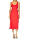 The Line By K Julieta Dress In Cherry Red In Multi